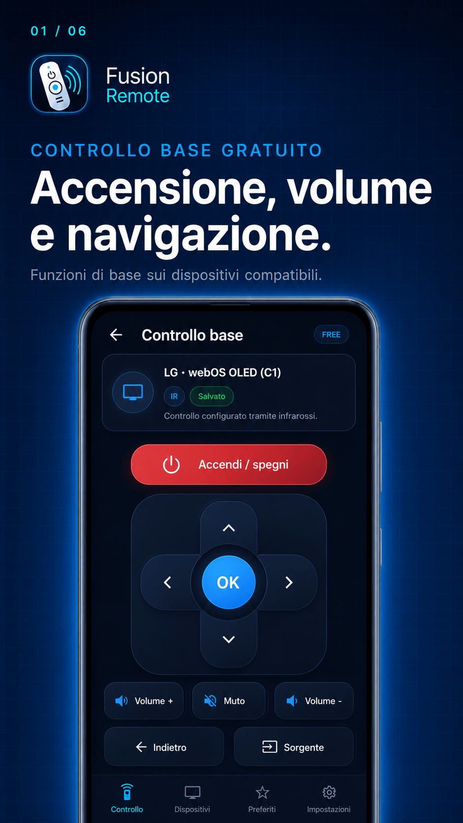Immagine illustrativa di Fusion Remote: Controllo di base