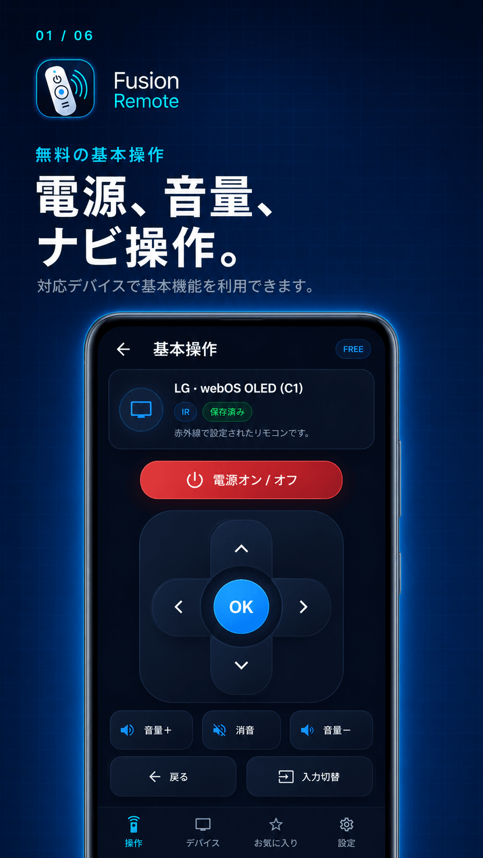 Fusion Remote の説明用画像: 基本操作