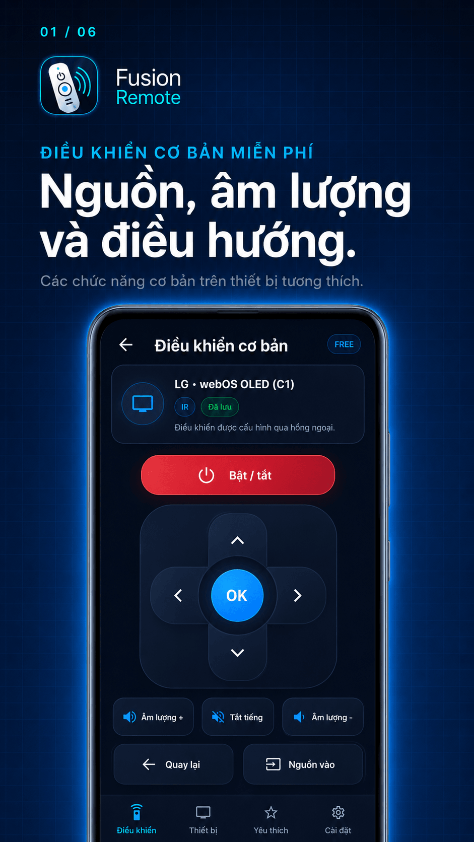 Hình minh họa Fusion Remote: Điều khiển cơ bản