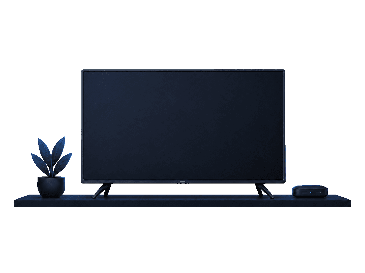 Televisor y dispositivo local listos para configurar Fusion Remote